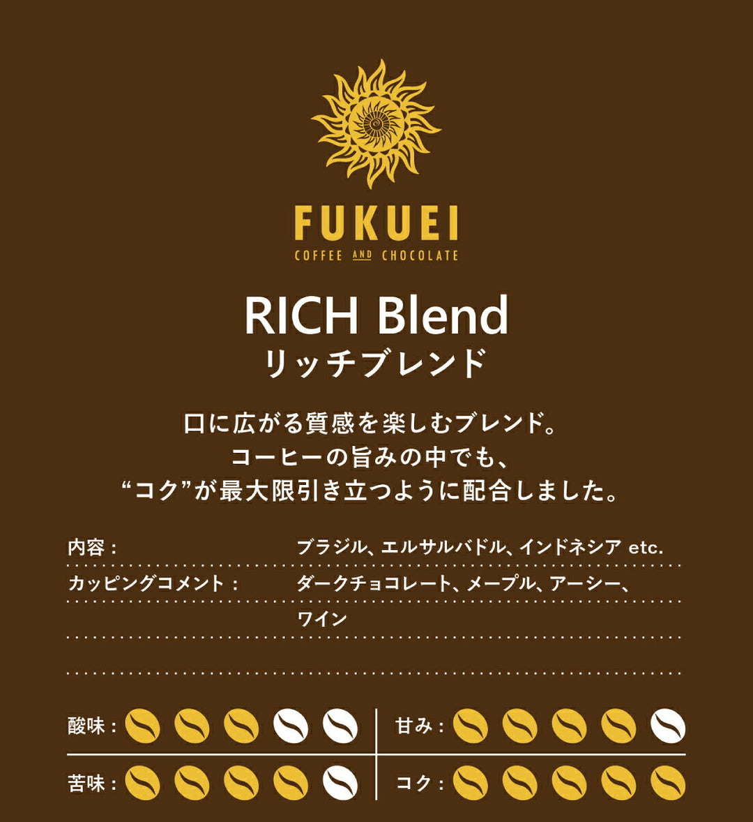 リッチブレンド 100g 、200g、400g、1kg