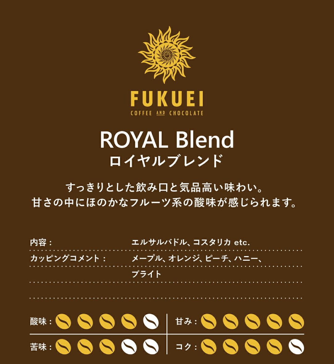 ロイヤルブレンド 100g、200g、400g、1kg